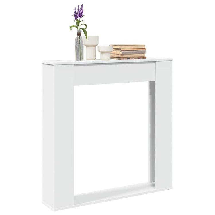 Vidaxx contour de cheminée 100x20x100 cm bois d'ingénierie blanc