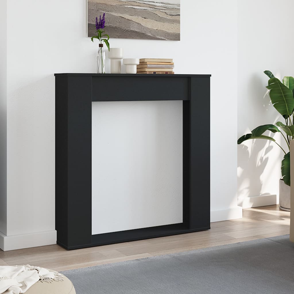 Vidaxx contour de cheminée 100x20x100 cm bois traité noir