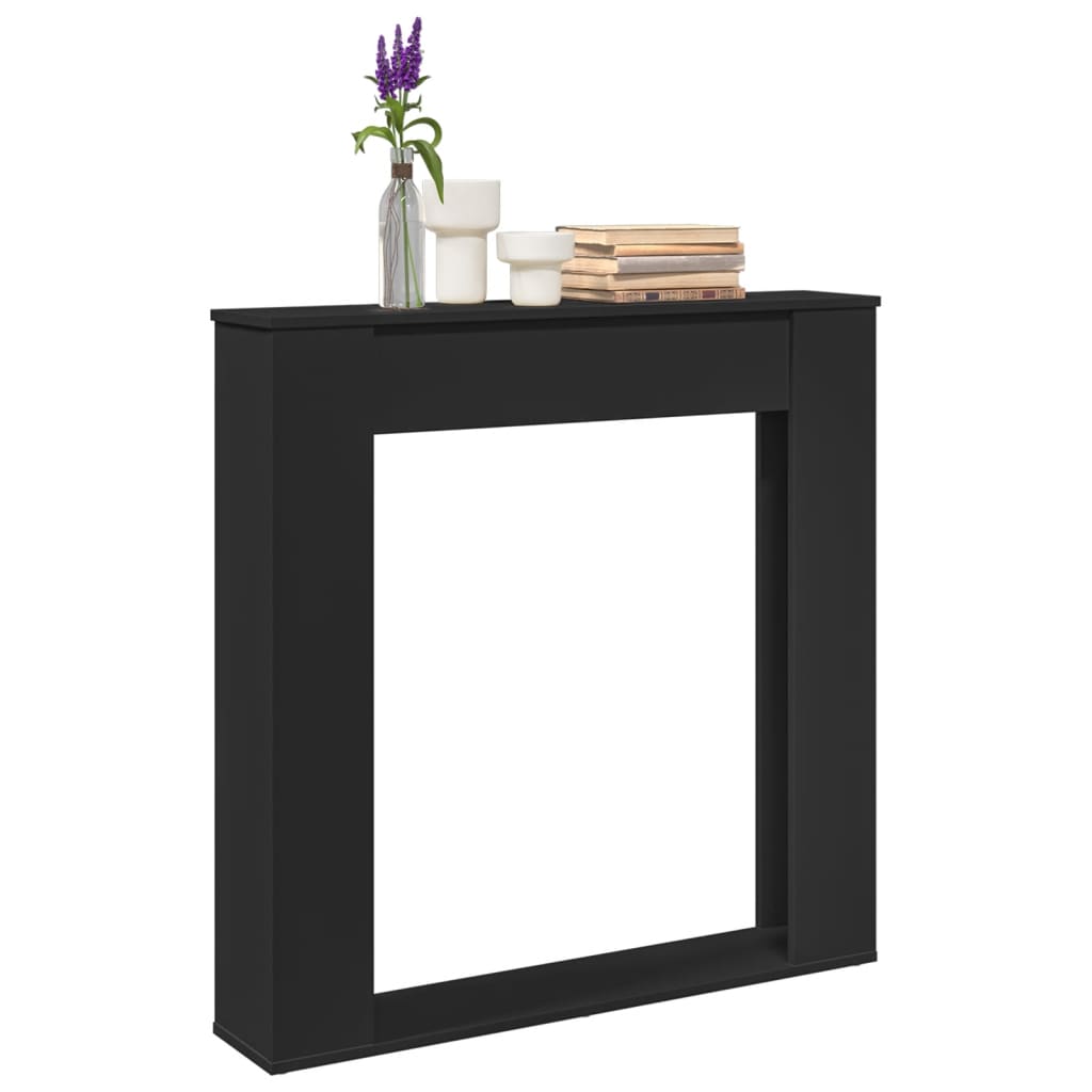 Vidaxx contour de cheminée 100x20x100 cm bois traité noir