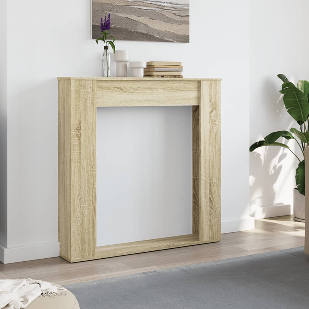 VidaXL contour de cheminée 100x20x100 cm en dérivé du bois couleur chêne sonoma