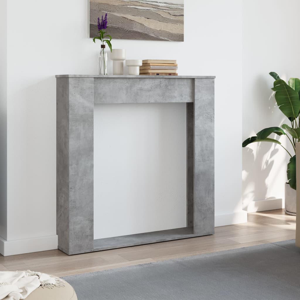 Vidaxx contour de cheminée 100x20x100 cm dérivé du bois béton gris