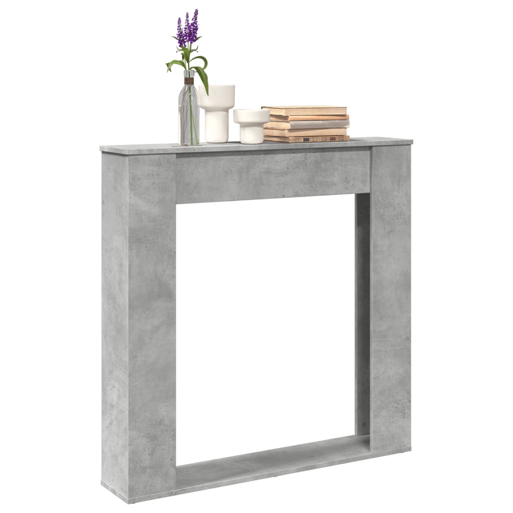 Vidaxx contour de cheminée 100x20x100 cm dérivé du bois béton gris