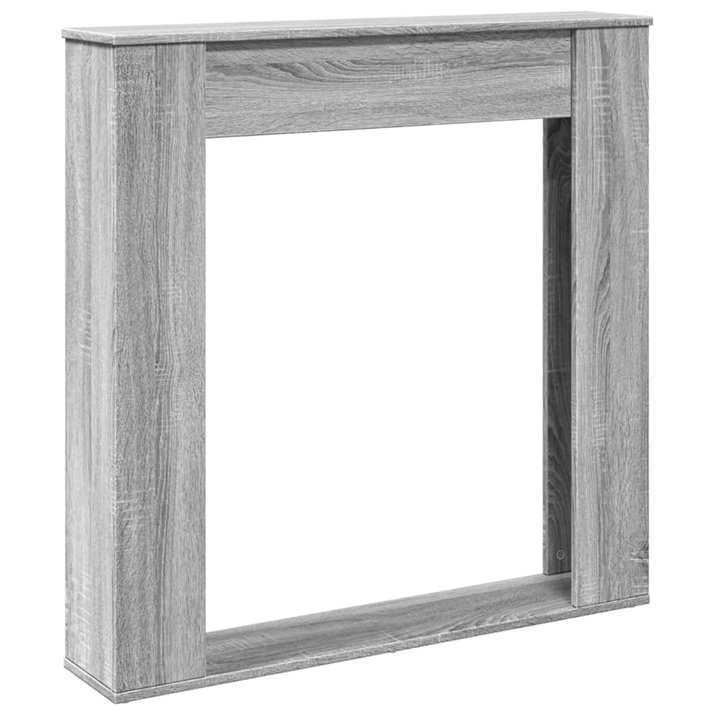 VidaXL contour de cheminée 100x20x100 cm bois d'ingénierie gris couleur chêne sonoma
