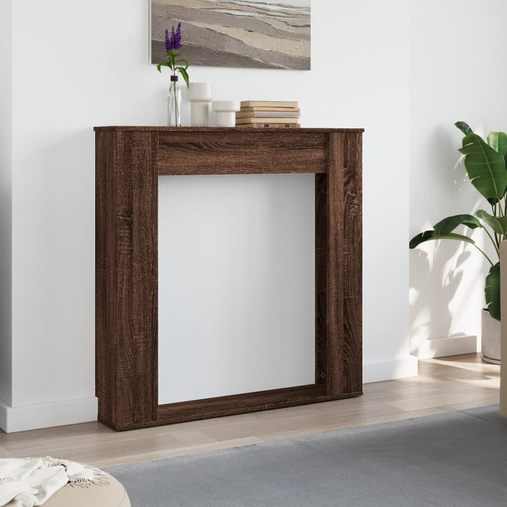 Habillage de cheminée Vidaxx 100x20x100 cm dérivé du bois chêne brun