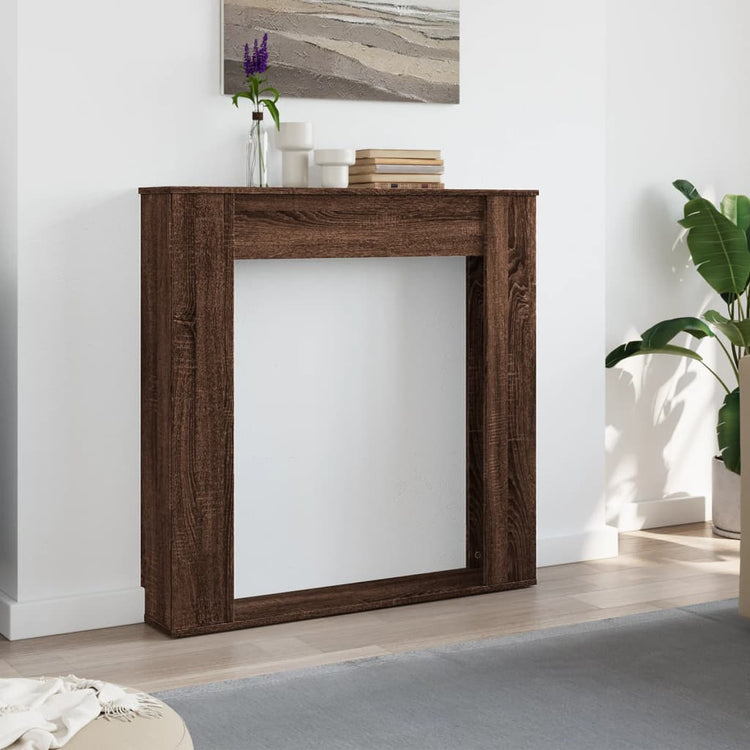 Habillage de cheminée Vidaxx 100x20x100 cm dérivé du bois chêne brun