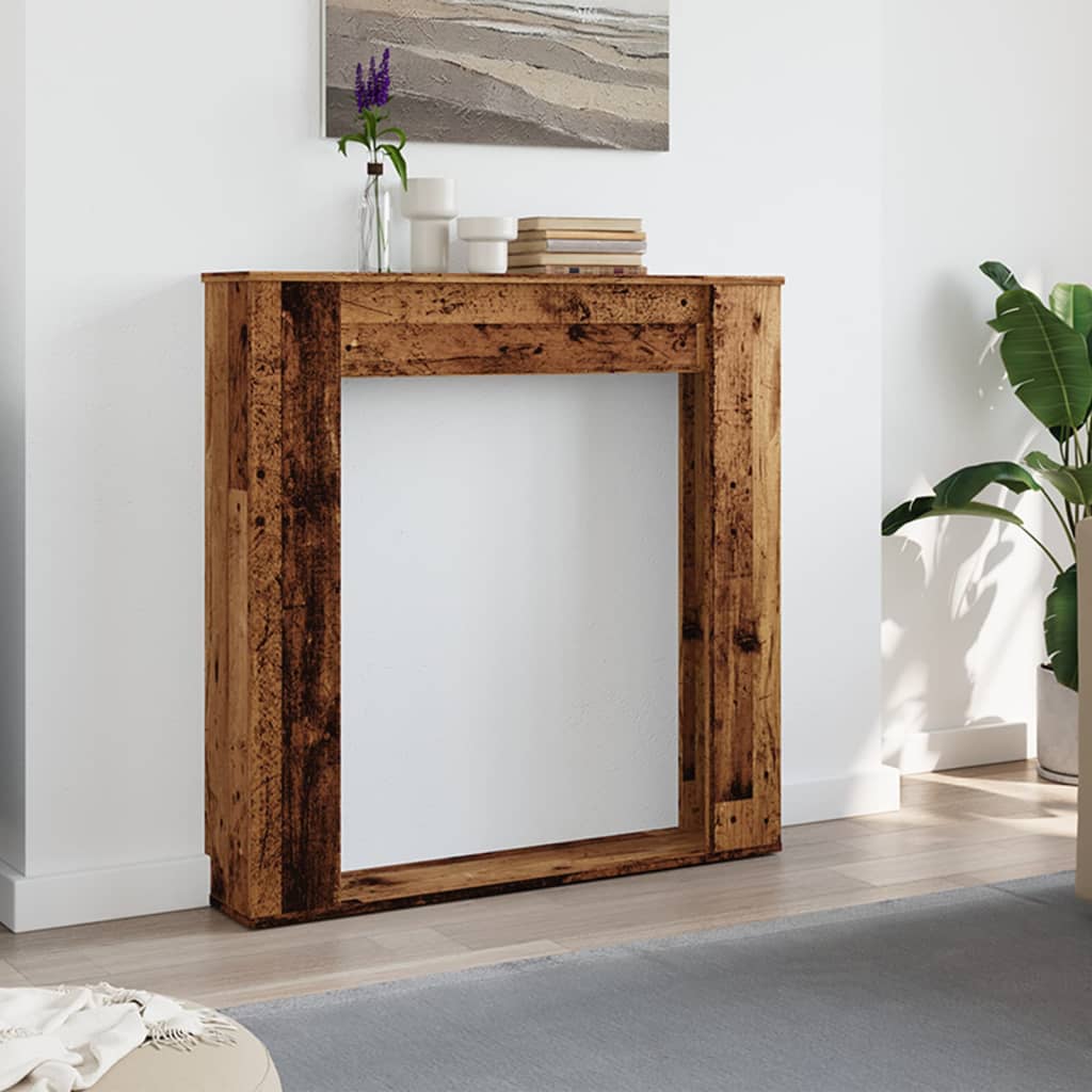 Habillage de cheminée VidaXL 100x20x100 cm bois traité, couleur bois ancien