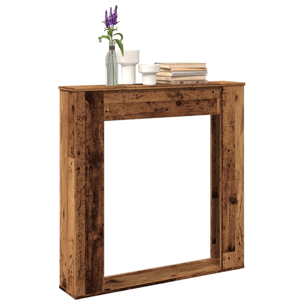 Habillage de cheminée VidaXL 100x20x100 cm bois traité, couleur bois ancien