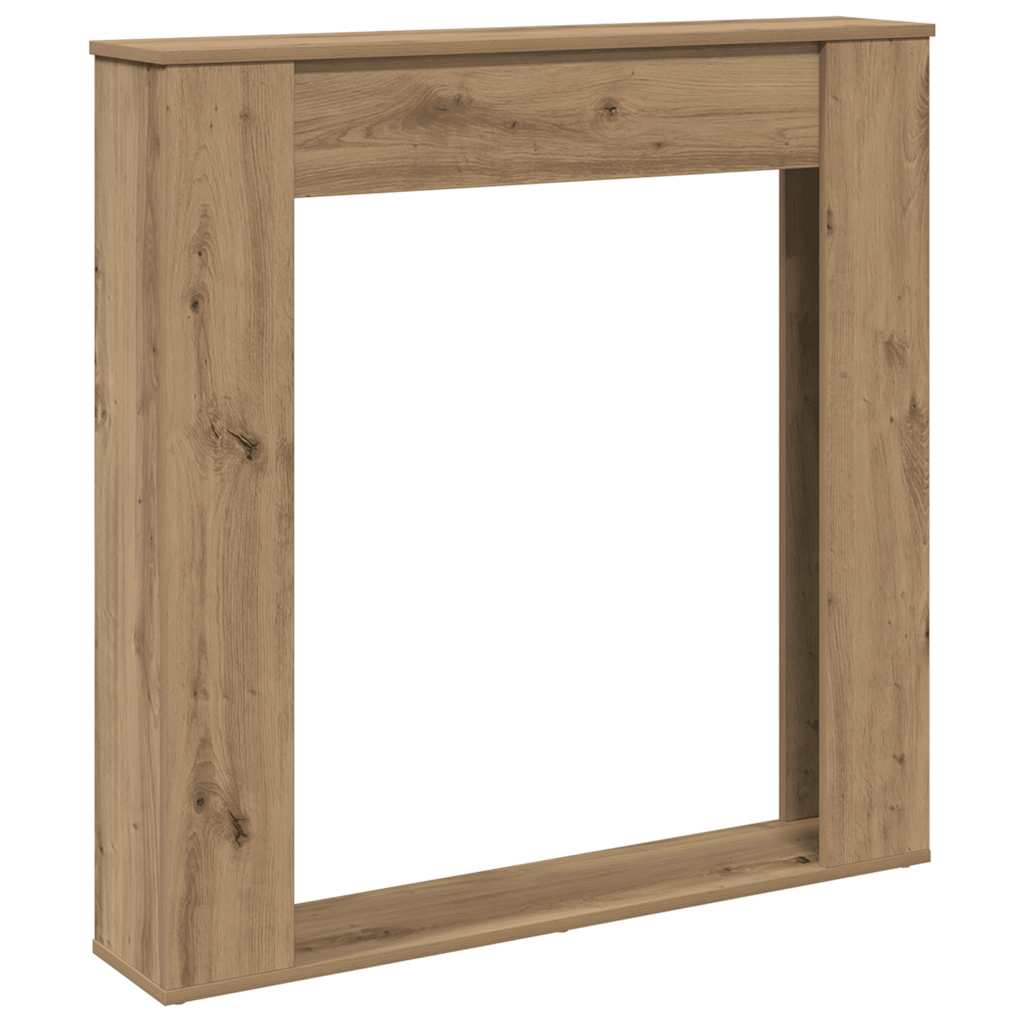 Habillage de cheminée Vidaxx 100x20x100 cm en bois travaillé, couleur chêne artisanal
