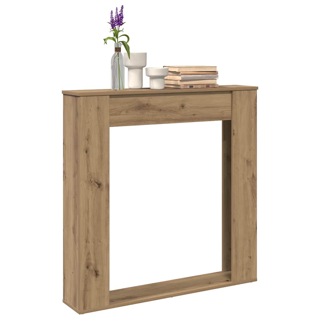 Habillage de cheminée Vidaxx 100x20x100 cm en bois travaillé, couleur chêne artisanal