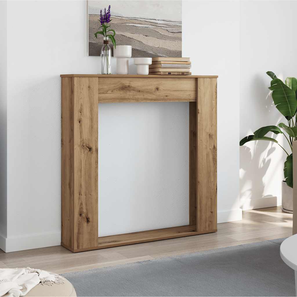 Habillage de cheminée Vidaxx 100x20x100 cm en bois travaillé, couleur chêne artisanal