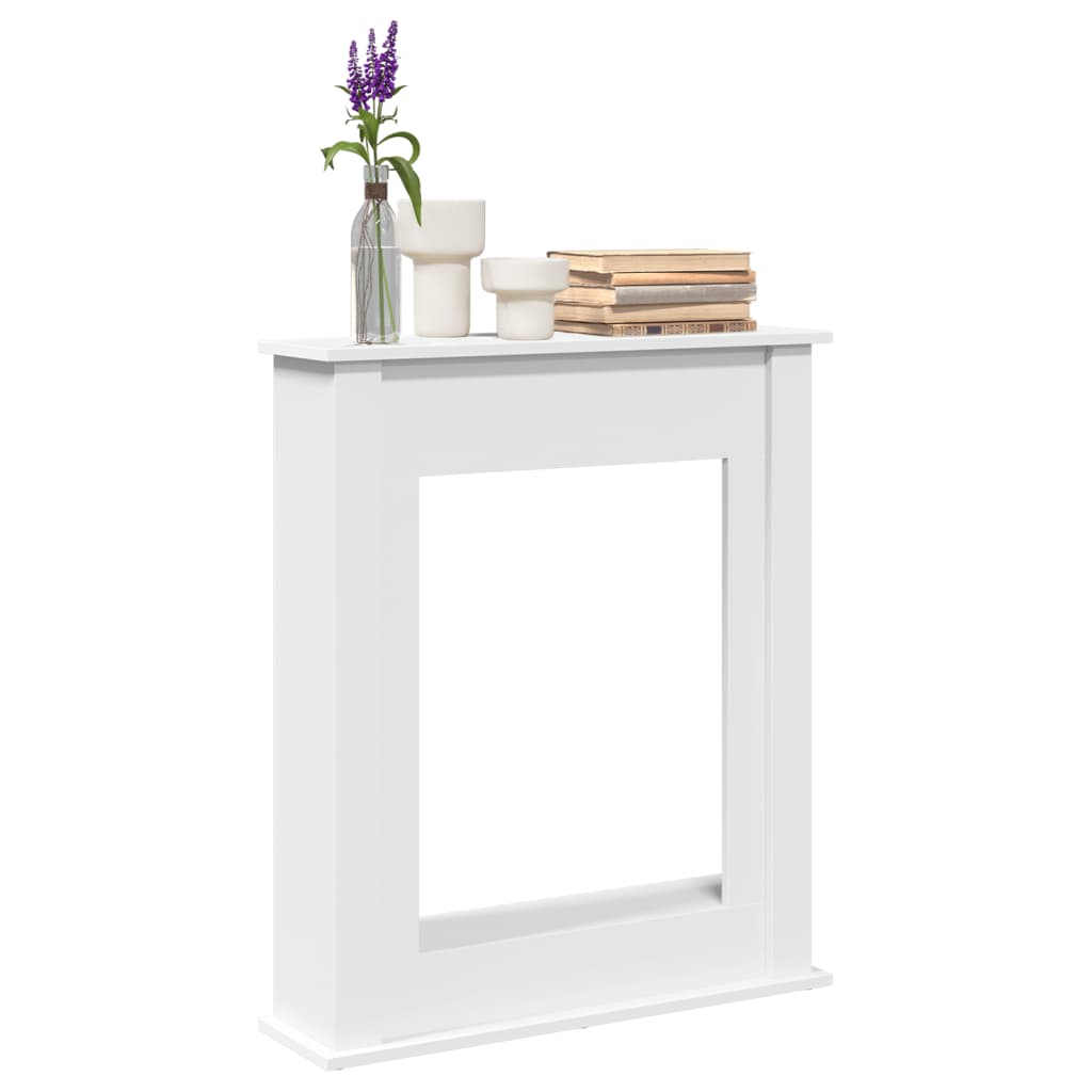 Vidaxx contour de cheminée 75x20x87,5 cm bois d'ingénierie blanc