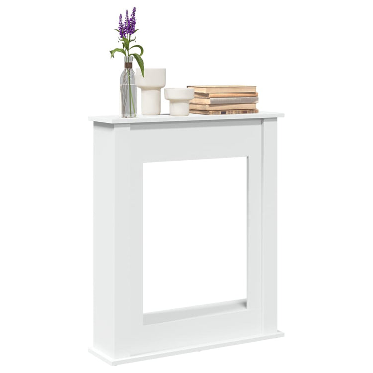 Vidaxx contour de cheminée 75x20x87,5 cm bois d'ingénierie blanc