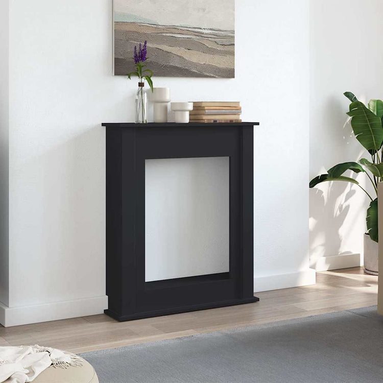 Vidaxx contour de cheminée 75x20x87,5 cm bois traité noir