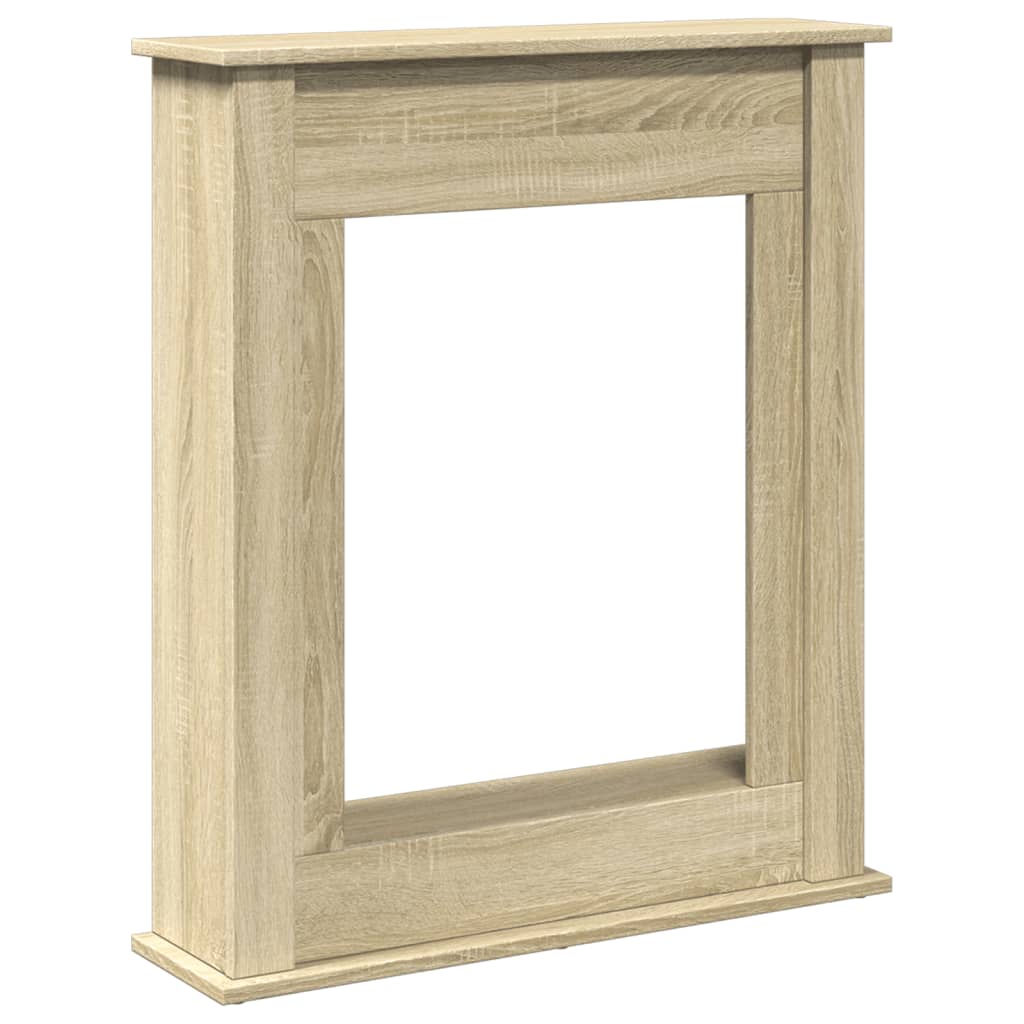 VidaXL contour de cheminée 75x20x87,5 cm en dérivé du bois couleur chêne sonoma