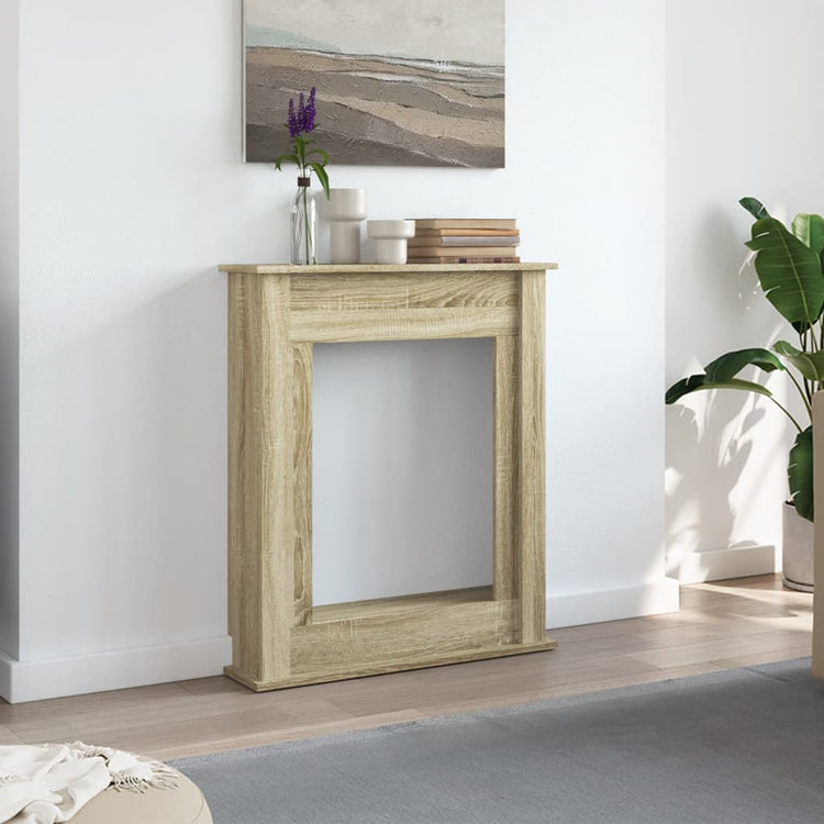 VidaXL contour de cheminée 75x20x87,5 cm en dérivé du bois couleur chêne sonoma