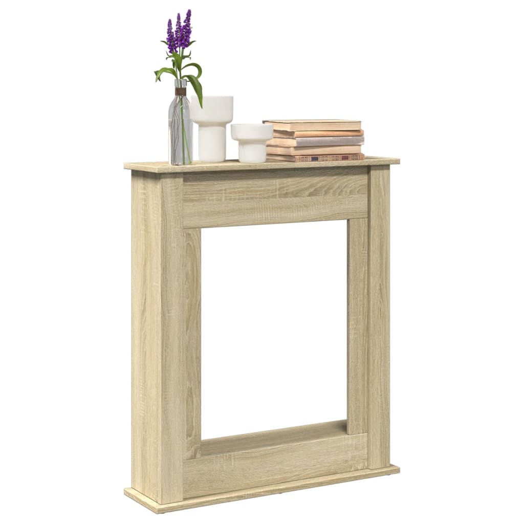 VidaXL contour de cheminée 75x20x87,5 cm en dérivé du bois couleur chêne sonoma