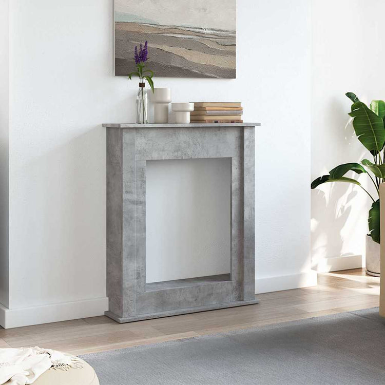 Vidaxx contour de cheminée 75x20x87,5 cm dérivé du bois béton gris