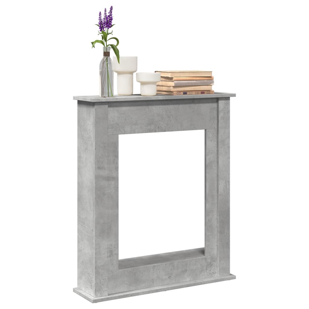Vidaxx contour de cheminée 75x20x87,5 cm dérivé du bois béton gris