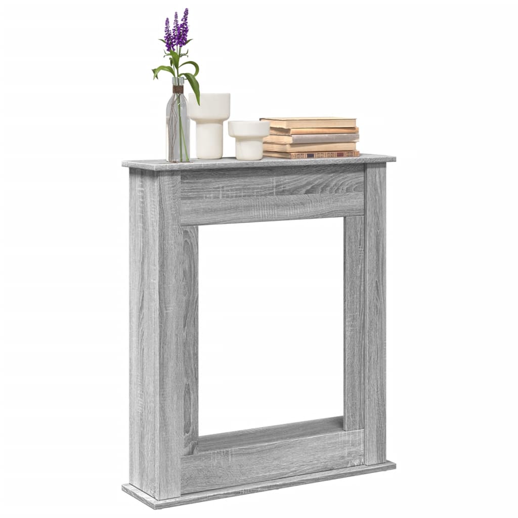 Vidaxx contour de cheminée 75x20x87,5 cm bois d'ingénierie couleur chêne sonoma gris