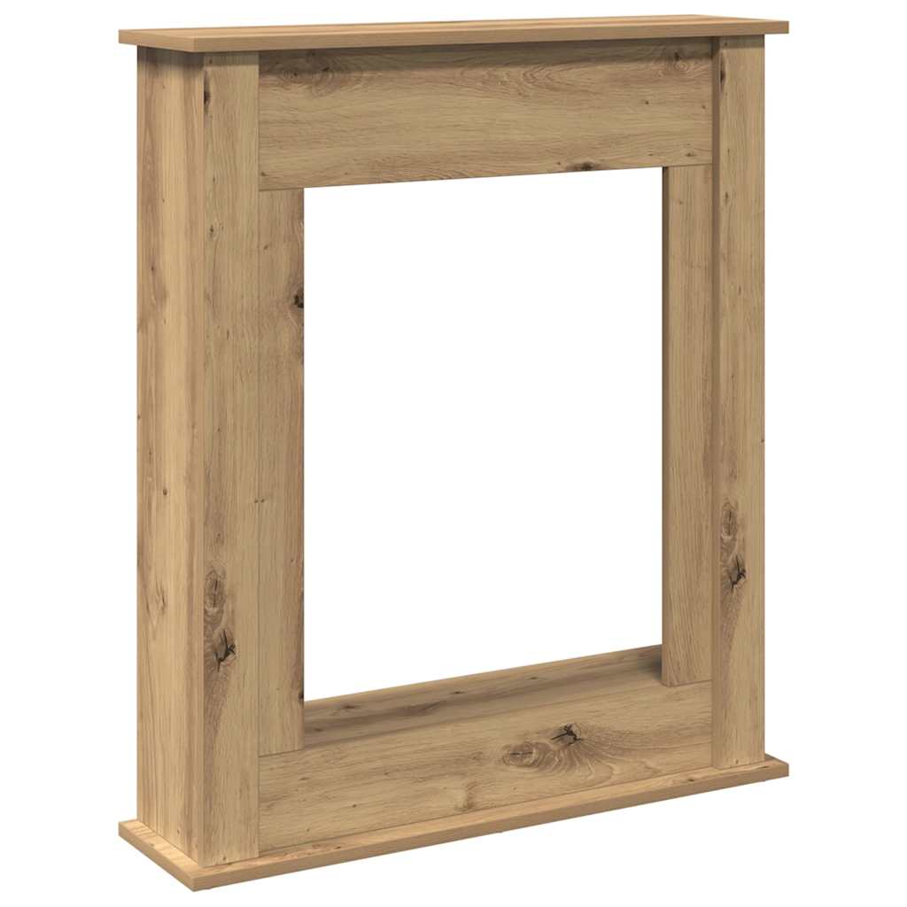 Cadre de cheminée VidaXL 75x20x87,5 cm en bois travaillé, couleur chêne artisanal