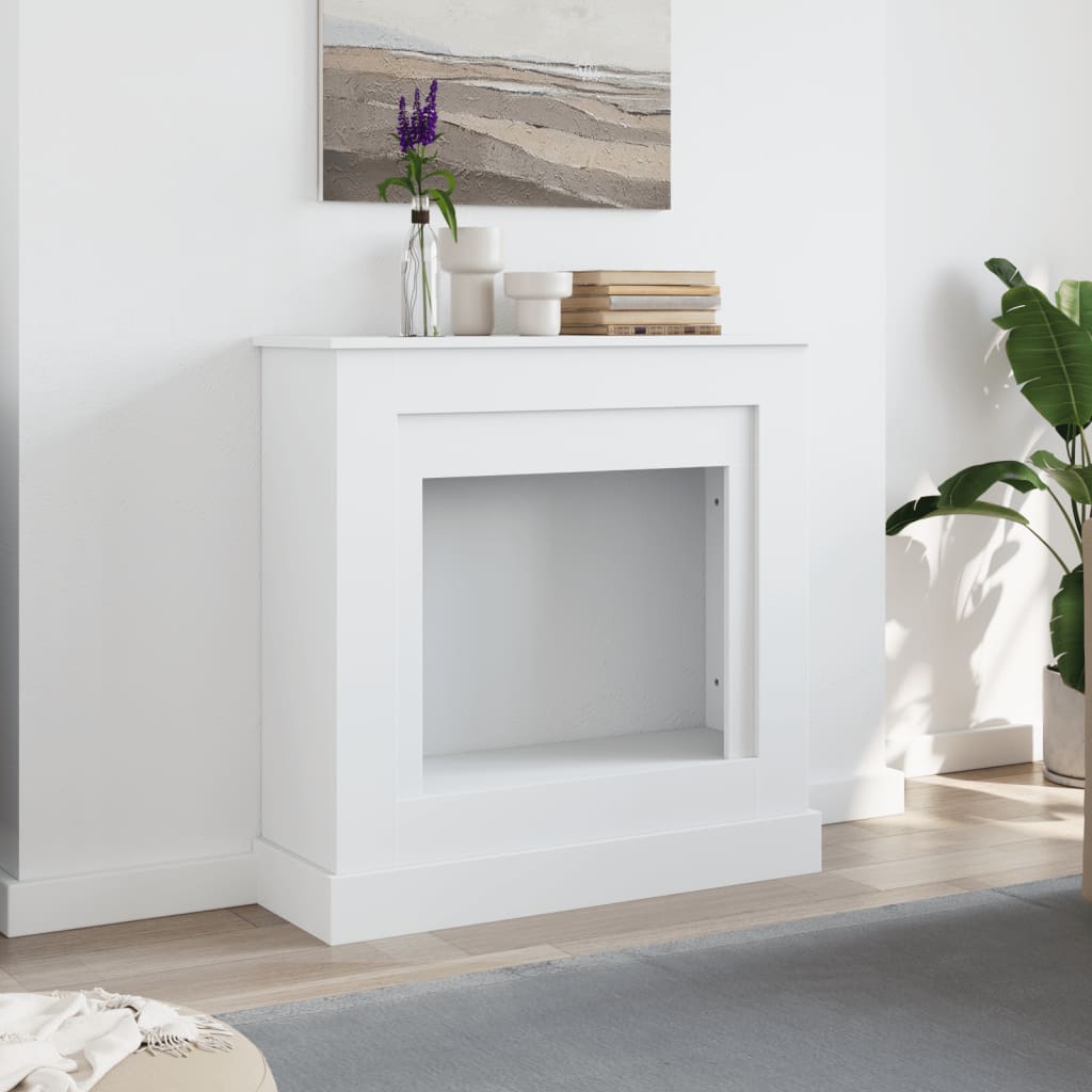 Vidaxx contour de cheminée 90x30x90 cm en dérivé du bois blanc