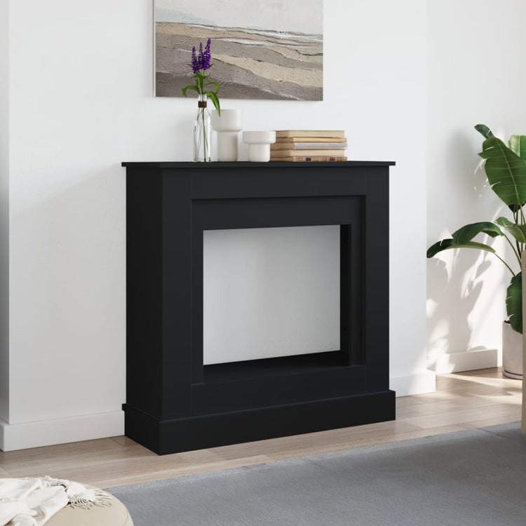 Vidaxx contour de cheminée 90x30x90 cm bois traité noir