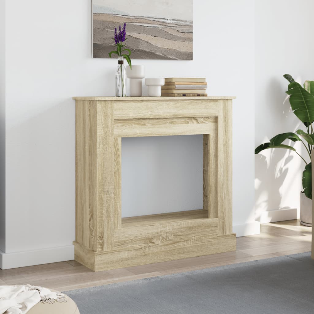 Habillage de cheminée Vidaxx 90x30x90 cm en dérivé du bois couleur chêne sonoma