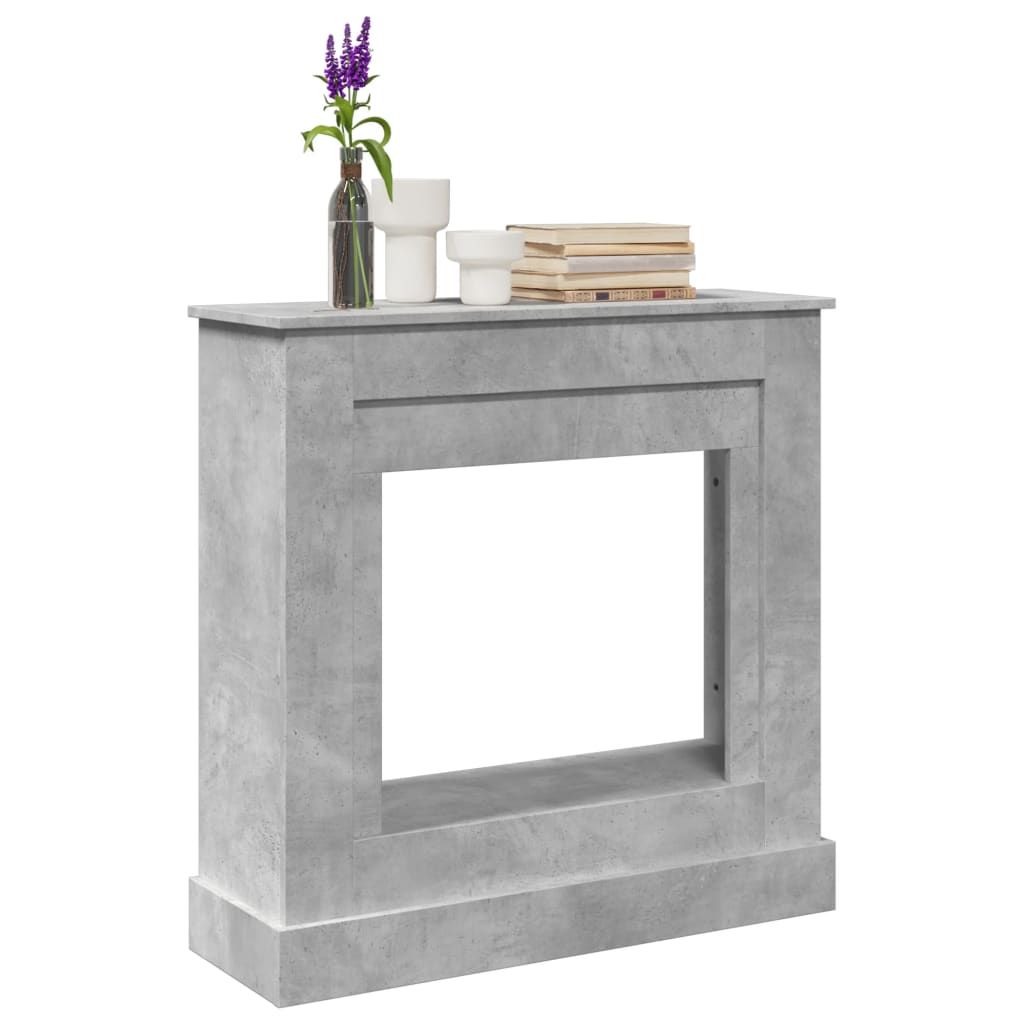 Vidaxx contour de cheminée 90x30x90 cm dérivé du bois béton gris