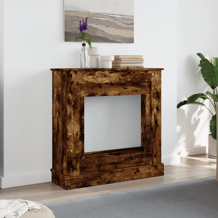 Habillage de cheminée Vidaxx 90x30x90 cm bois traité, chêne fumé