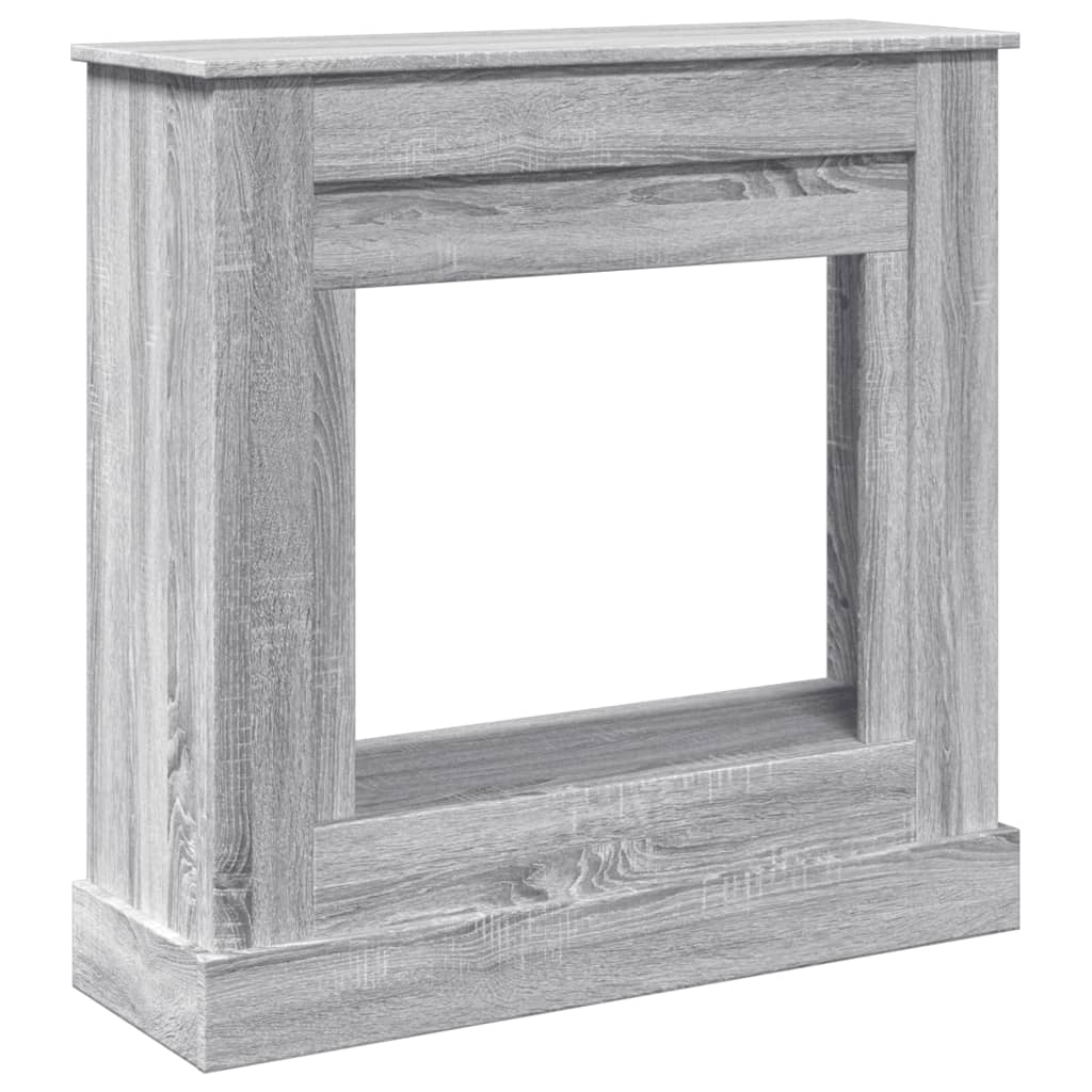 Vidaxx contour de cheminée 90x30x90 cm bois d'ingénierie couleur chêne sonoma gris