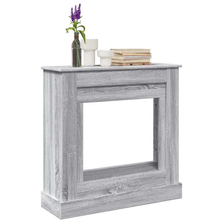 Vidaxx contour de cheminée 90x30x90 cm bois d'ingénierie couleur chêne sonoma gris