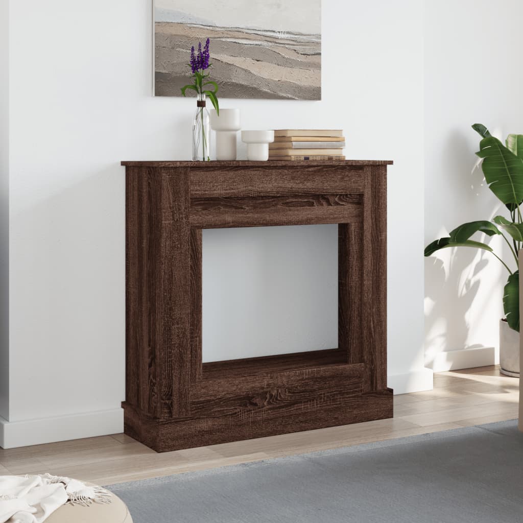 Habillage de cheminée Vidaxx 90x30x90 cm dérivé du bois chêne brun