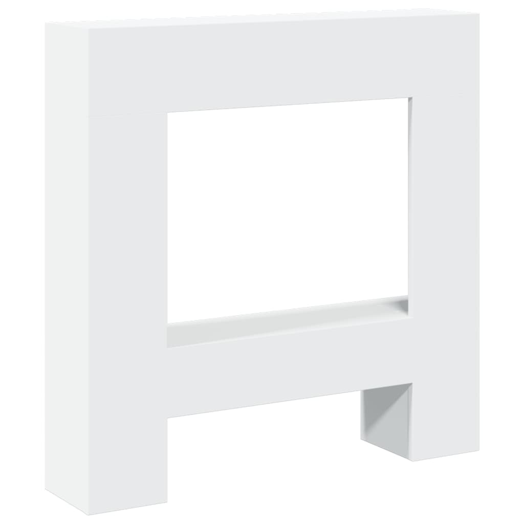 Vidaxx contour de cheminée 81x18x82 cm bois d'ingénierie blanc