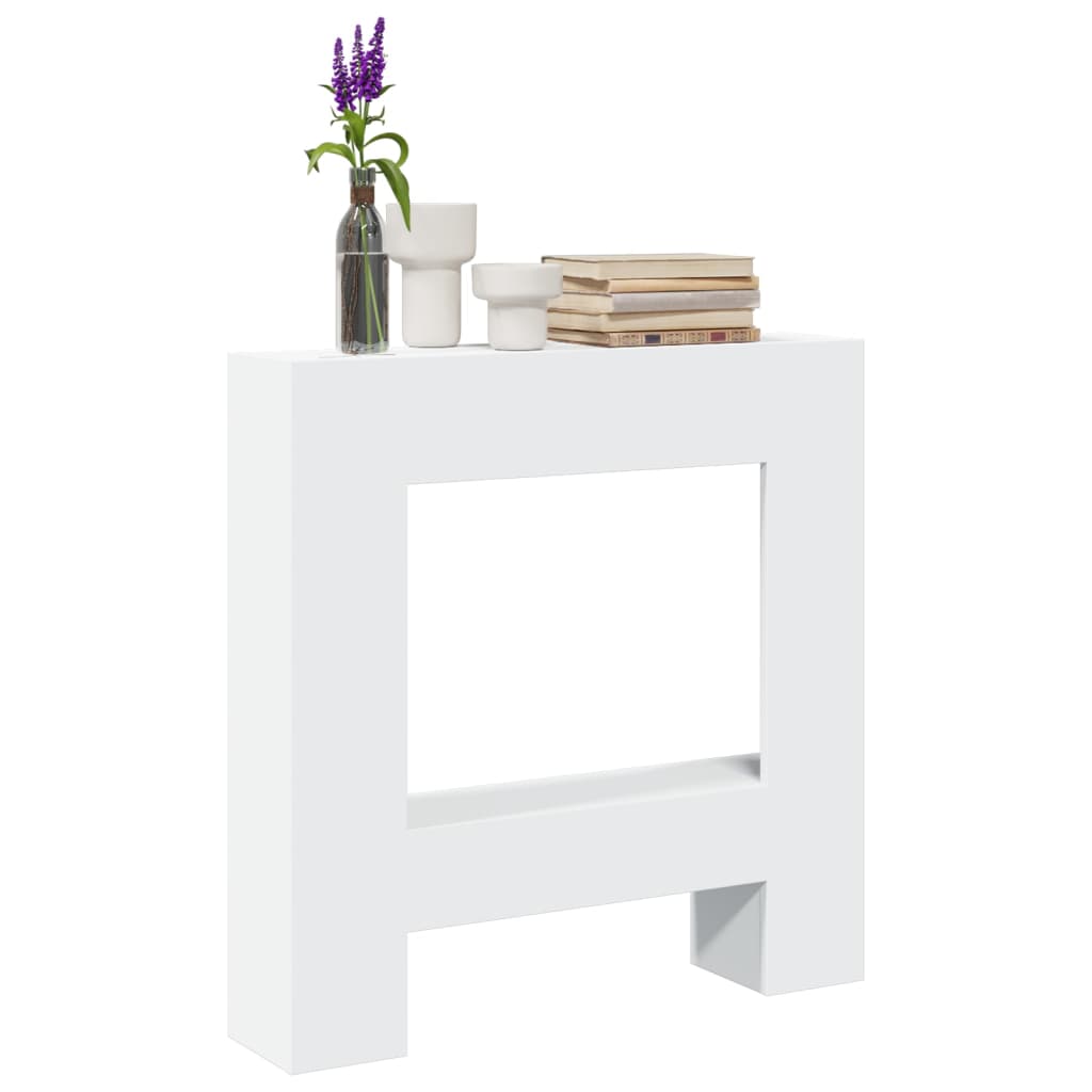 Vidaxx contour de cheminée 81x18x82 cm bois d'ingénierie blanc
