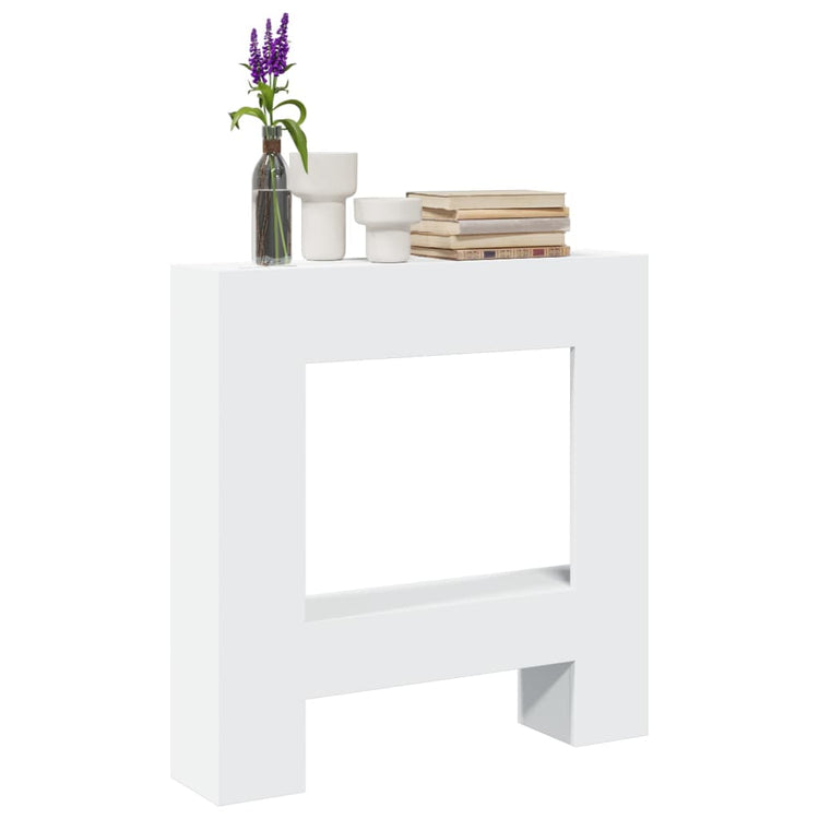 Vidaxx contour de cheminée 81x18x82 cm bois d'ingénierie blanc