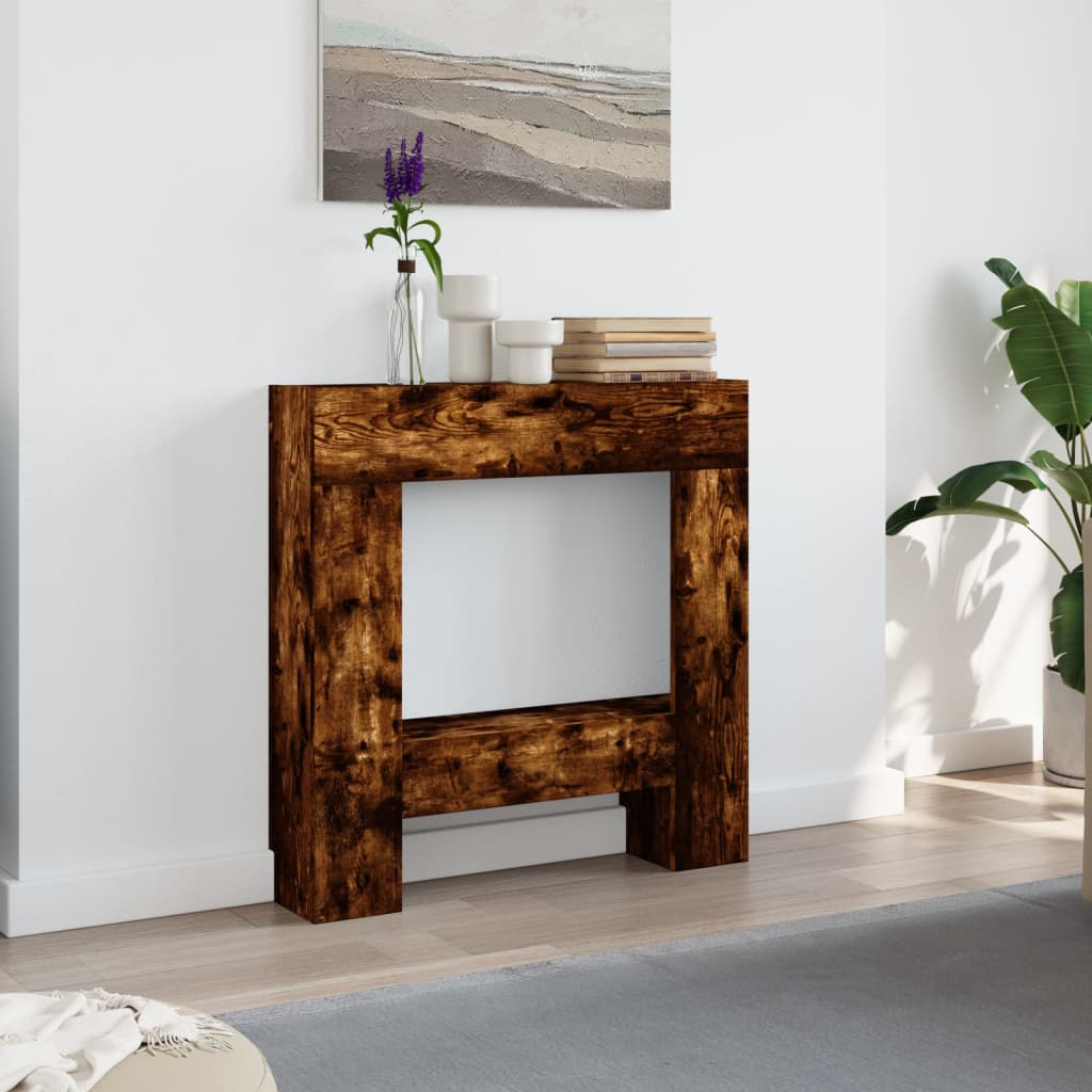 Habillage de cheminée Vidaxx 81x18x82 cm bois traité, chêne fumé