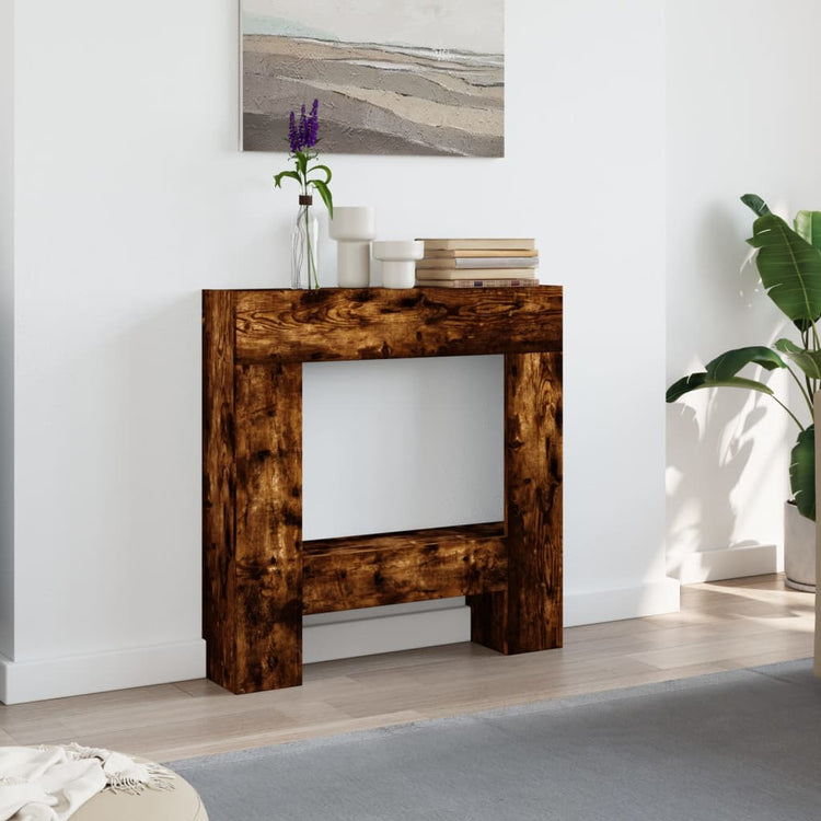 Habillage de cheminée Vidaxx 81x18x82 cm bois traité, chêne fumé