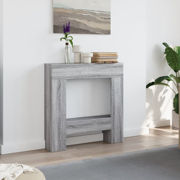 Vidaxl Hairstop 81x18x82 cm Couleur de chêne sonoma en bois de bois de bois de bois de bois sonoma