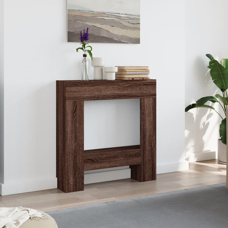 Vidaxl Hairstop 81x18x82 cm Brown Brown Oak -Colored