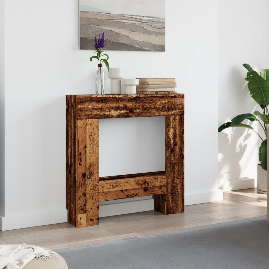 Habillage de cheminée Vidaxx 81x18x82 cm bois traité, couleur bois ancien
