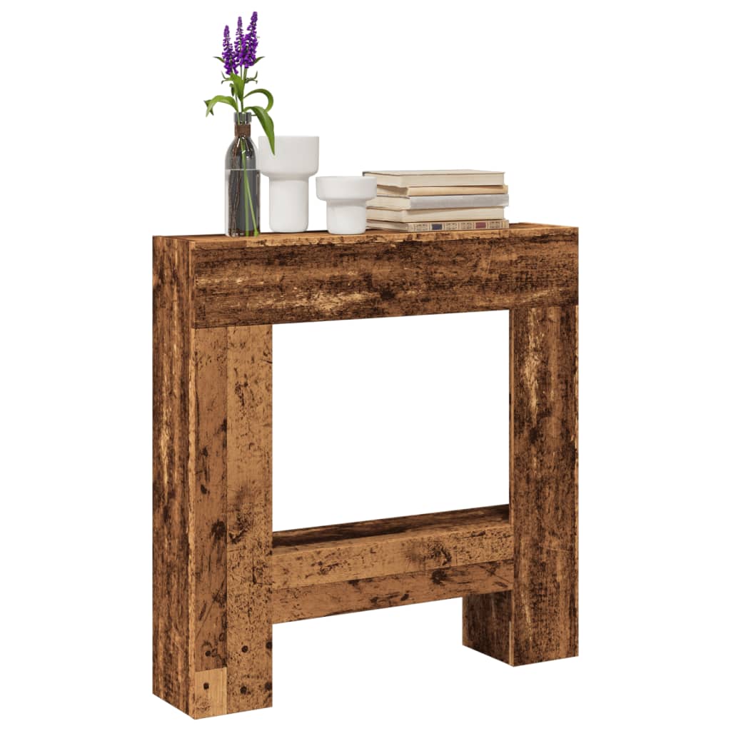 Habillage de cheminée Vidaxx 81x18x82 cm bois traité, couleur bois ancien