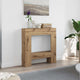 Cadre de cheminée VidaXL 81x18x82 cm en bois travaillé, couleur chêne artisanal