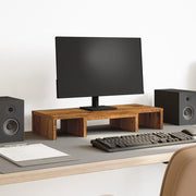 Vidaxl Monitor standard réglable 60x24x10,5 cm Bois Old Wood coloré - afbeelding 1