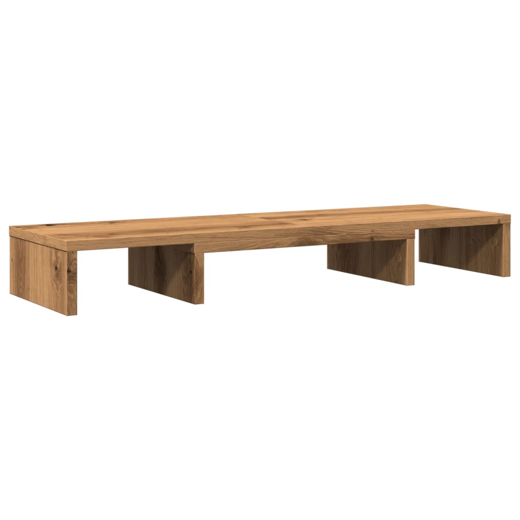 Vidaxx support pour moniteur réglable 80x24x10,5cm bois chêne artisanal