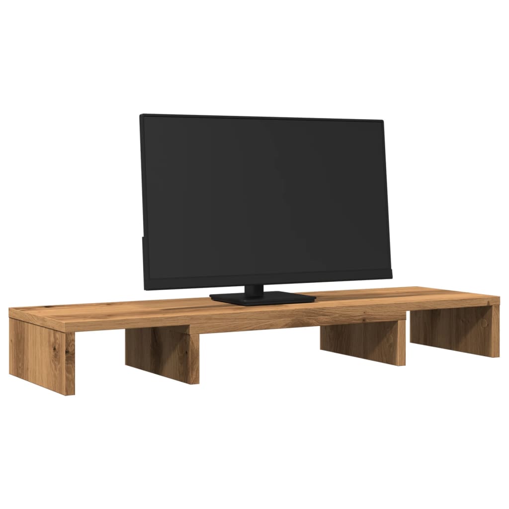 Vidaxx support pour moniteur réglable 80x24x10,5cm bois chêne artisanal