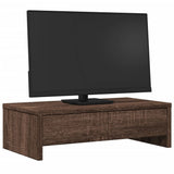 Support de moniteur Vidaxl avec tiroirs 50x27x15 cm en bois brun chêne coloré - afbeelding 3