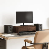 Support de moniteur Vidaxl avec tiroirs 50x27x15 cm en bois brun chêne coloré - afbeelding 1
