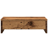 Support de moniteur Vidaxl avec tiroirs 50x27x15 cm Bois transformé Old Wood - afbeelding 3