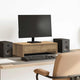 Vidaxxl support pour moniteur avec tiroirs 50x27x15 cm bois chêne artisanal