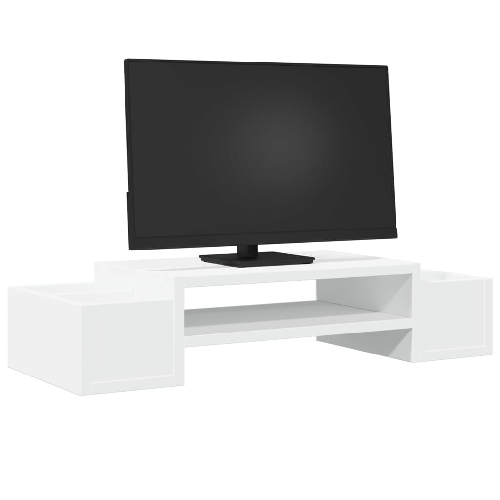 Support de moniteur Vidaxl avec espace de stockage 70x27x15 cm Bois de bois transformé